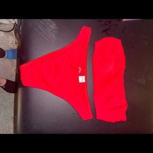 Lightly used strapless Hollister bikini